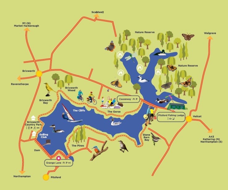 Pitsford Water Park Map
